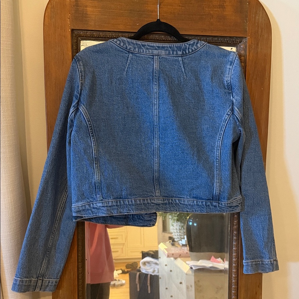 J. Crew Classic Blue Cropped Jacket - Picture 3 of 3